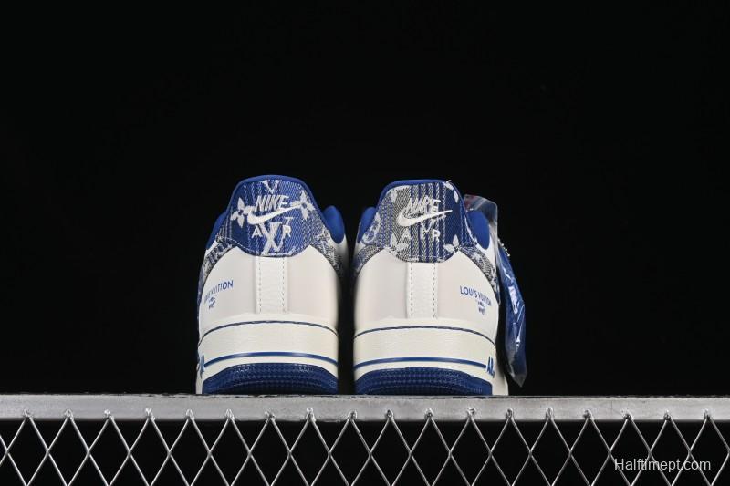 Nike Air Force 1 '07 Low LV Collaboration Gray Blue Denim Casual Sneakers - SC9207-540