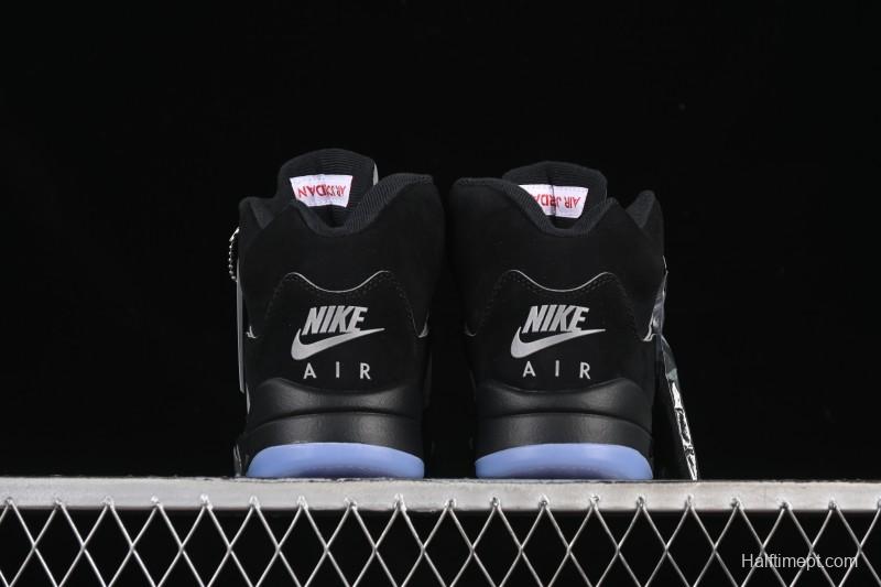 Nike Air Jordan 5 Black Metallic Reimagined Basketball Shoes HF3975-001