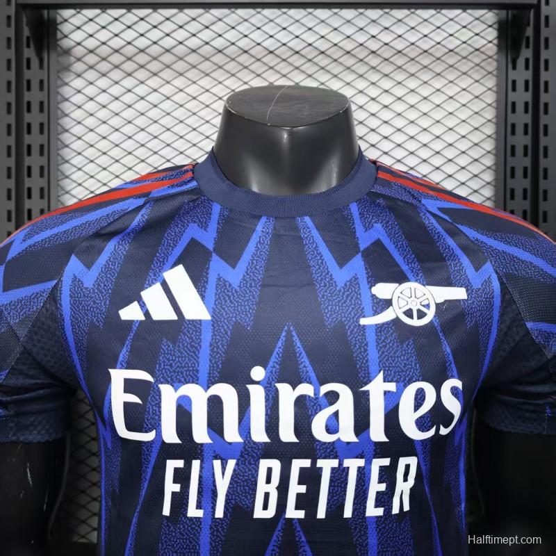 Player Version 25/26 Arsenal Third Blue with Geometric Lightning Pattern Jersey
