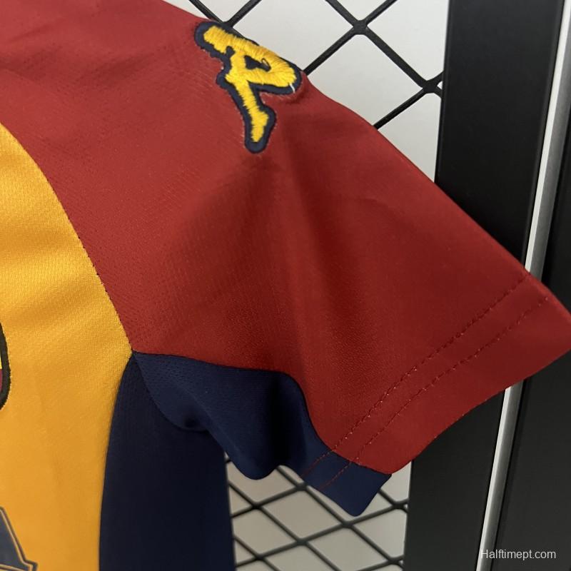 Retro 01/02 Kids Roma Home Size 16-28 Jersey