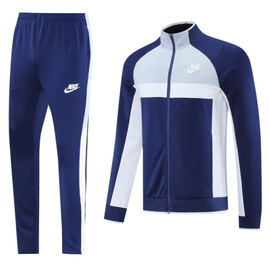 2025 Nike Grey/Navy Full Hoodie Zipper Jacket +Long Pants