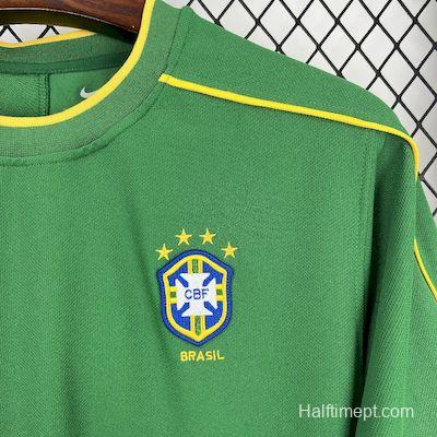 Retro 1998 Brazil Goalkeeper Green Jersey