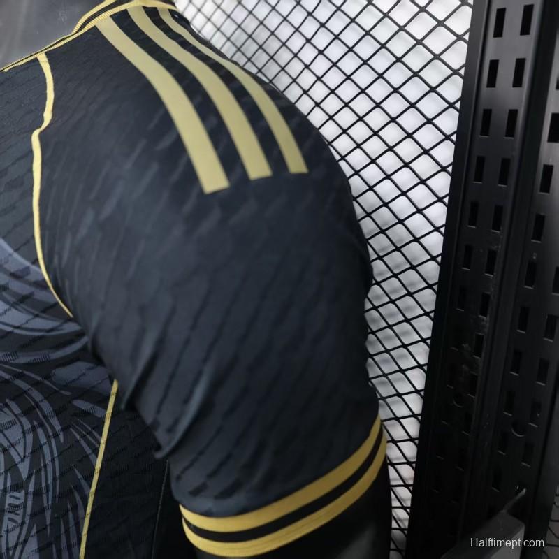 Player Version 2025 Mexico Black with Eagle Feather Pattern Jersey