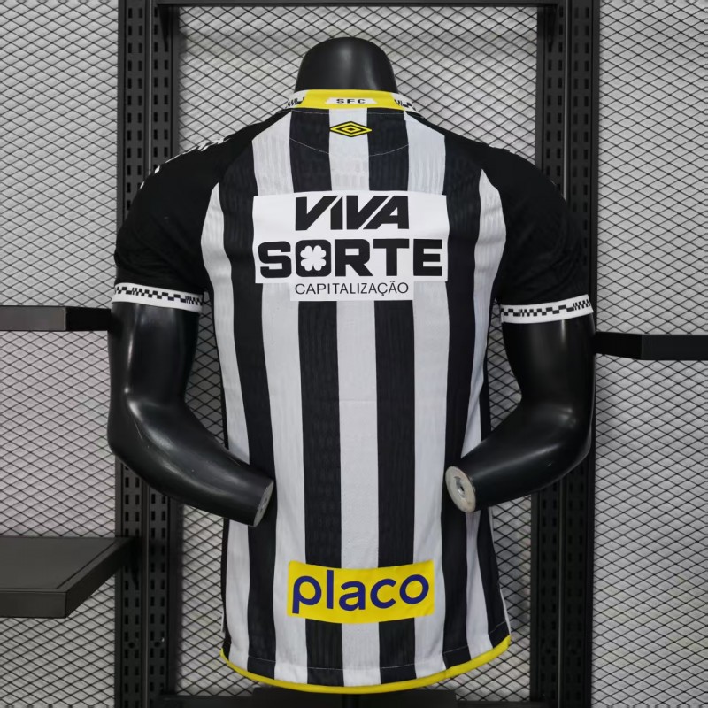 Player Version 25/26 Santos Away Jersey With Full Sponsors