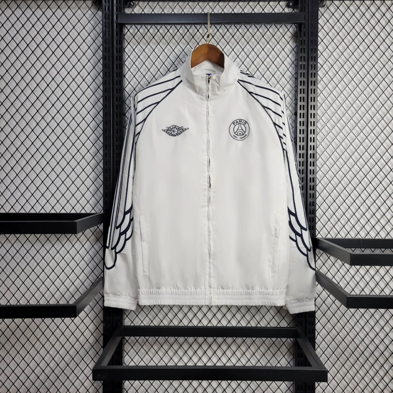 25/26 PSG Air Jordan Jacket White Windbreaker
