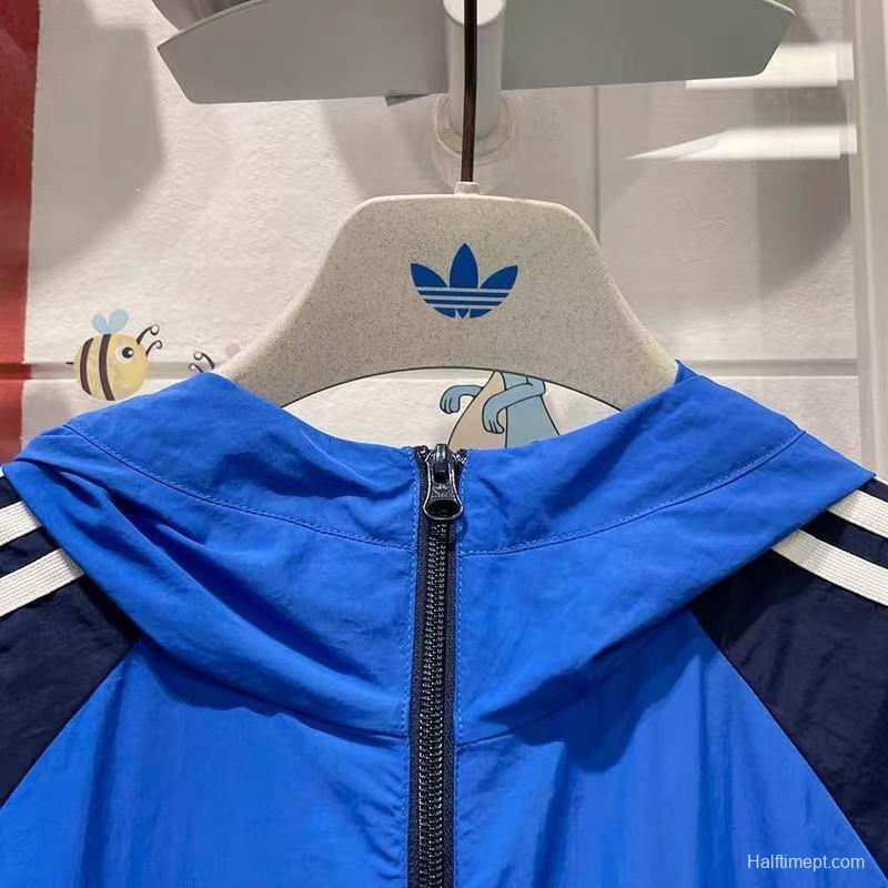 2025 Adidas Original Navy/Green White Windbreaker