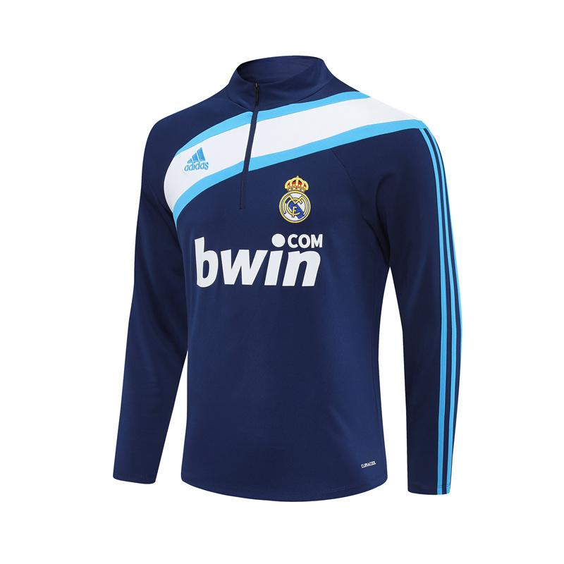 Retro 09/10 Real Madrid Royal Blue Half Zipper Jacket