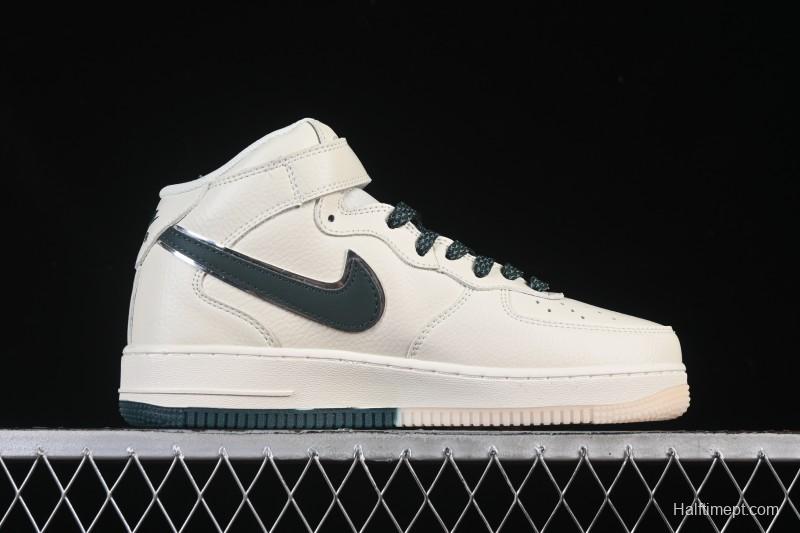 Nike Air Force 1'07 Mid Casual Shoes with Reflective Design and Full-Length Air Cushion - XL0236-235
