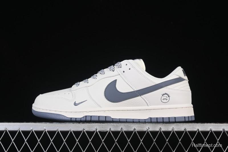 Nike SB Dunk Low Grey Swoosh Anniversary Custom Low-Top Skate Shoes - CS1688-120