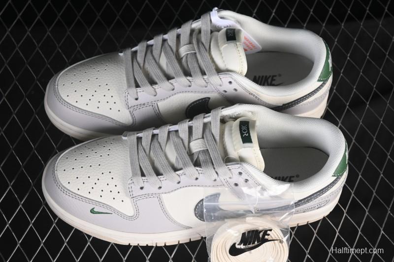 Nike SB Dunk Low Dior Collaboration Gray Green Tail Anniversary High-End Custom Low-Top Casual Skate Shoes - ZH2588-276