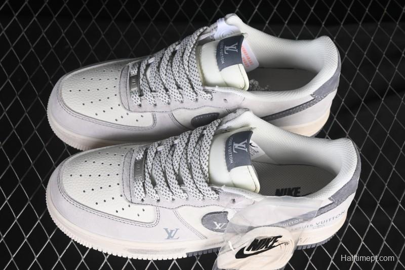 Nike Air Force 1'07 Low LV Collaboration Dual-Tone Gray Graffiti Casual Sneakers - CX5050-Y07