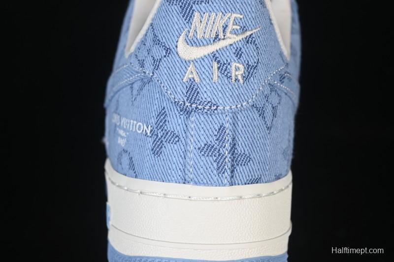 Nike Air Force 1 '07 Low LV Collaboration Light Blue Casual Sneakers - YF9511-823