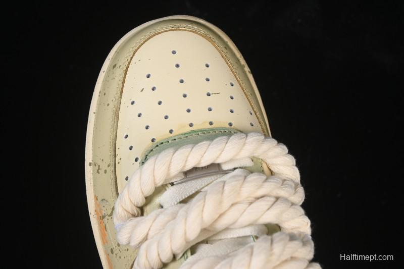 Nike Air Force 1 '07 Low Milk Coffee Bear Hand-Drawn Doodle Casual Sneakers - XL2321-666