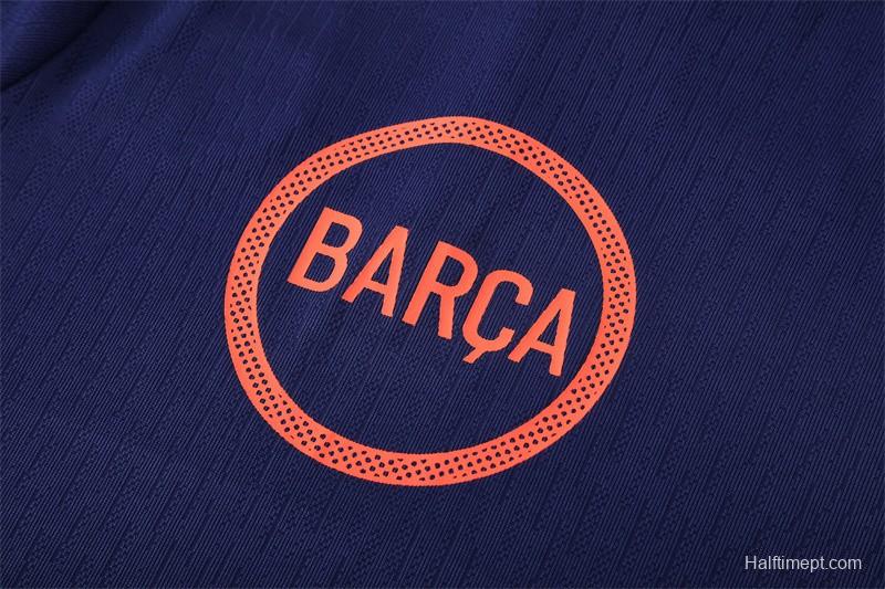 Player Version 25/26 Barcelona Royal Blue T90 Half Zipper Jacket+Long Pants