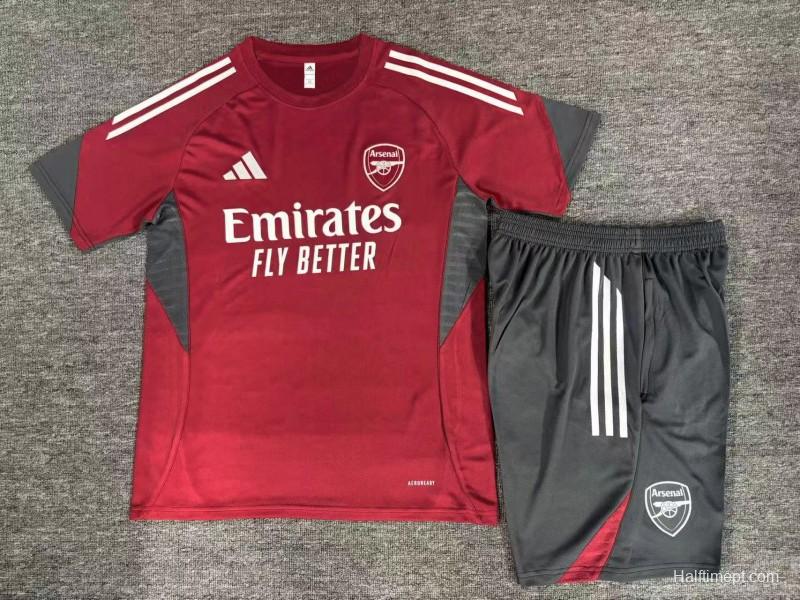 25/26 Kids Arsenal Red Short Sleeve Jersey+Shorts
