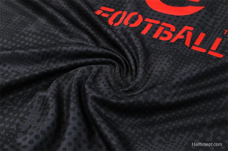 25/26 AC Milan Black Camouflage Half Zipper Jacket+Long Pants