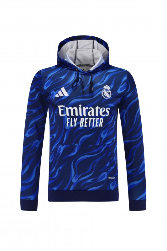 25/26 Real Madrid Blue Hoodie +Long Pants