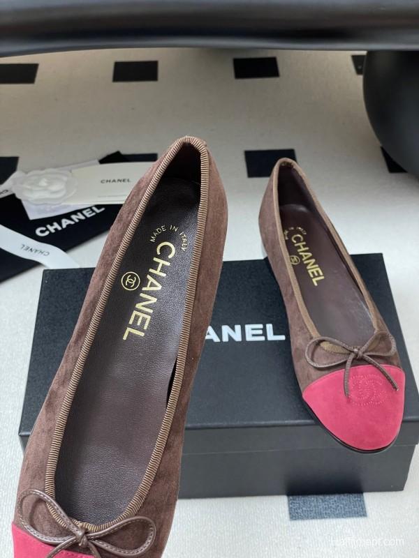 Adidas 2025 SS Bow Ballet Flats Classic Suede Flat Shoes - KFY00300