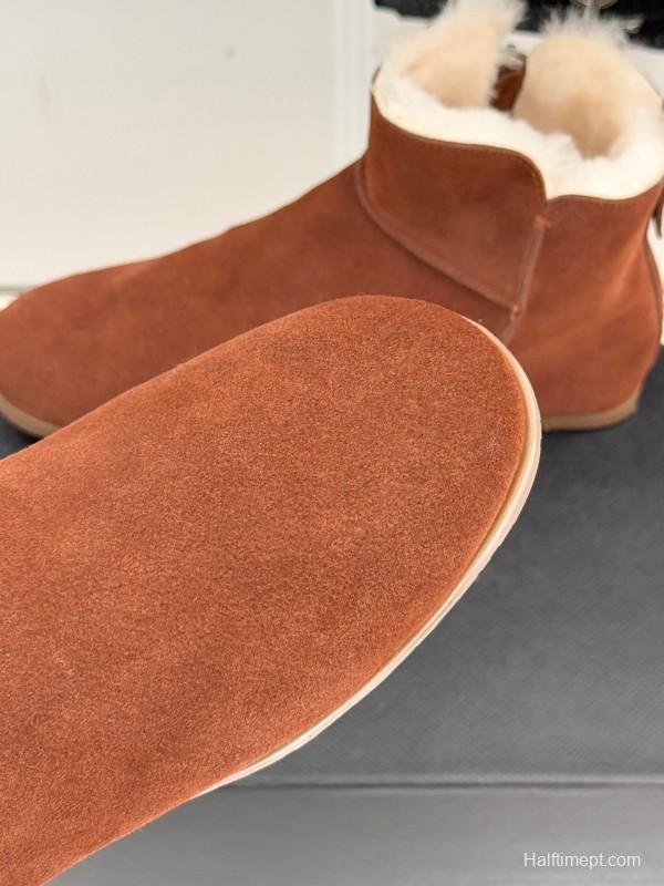 ALAIA Minimalist Side Zipper Retro Snow Boots - KFY00320