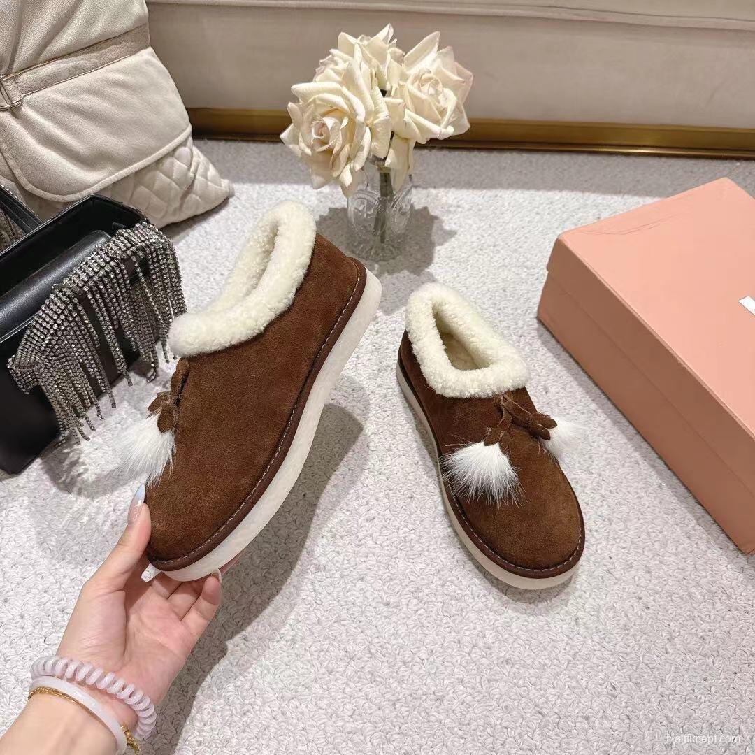 MIU MIU 2025 SS Korean Style Popular Small Potato Snow Boots Upgraded Version - LY00290