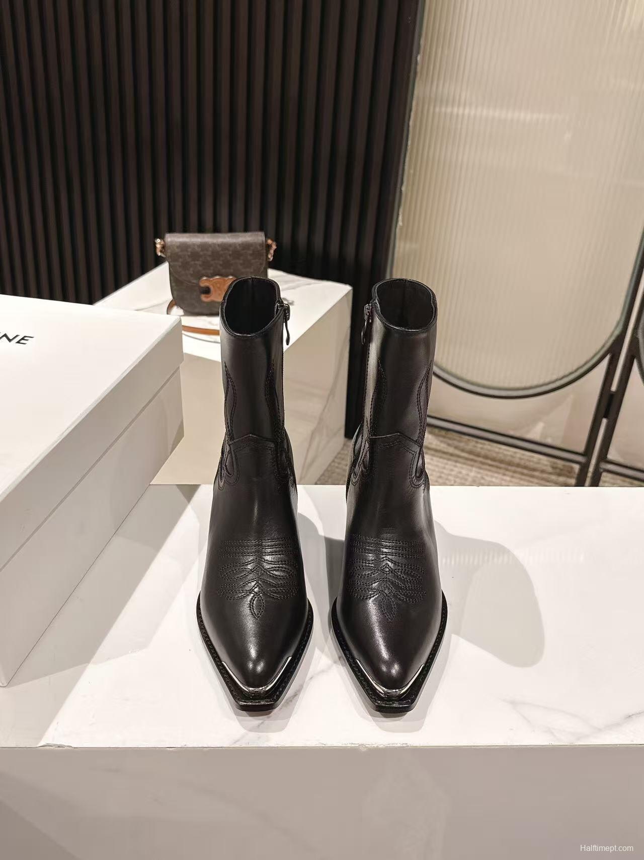 CELINE 2025/SS Retro Fashion Ankle Boots - LY00440