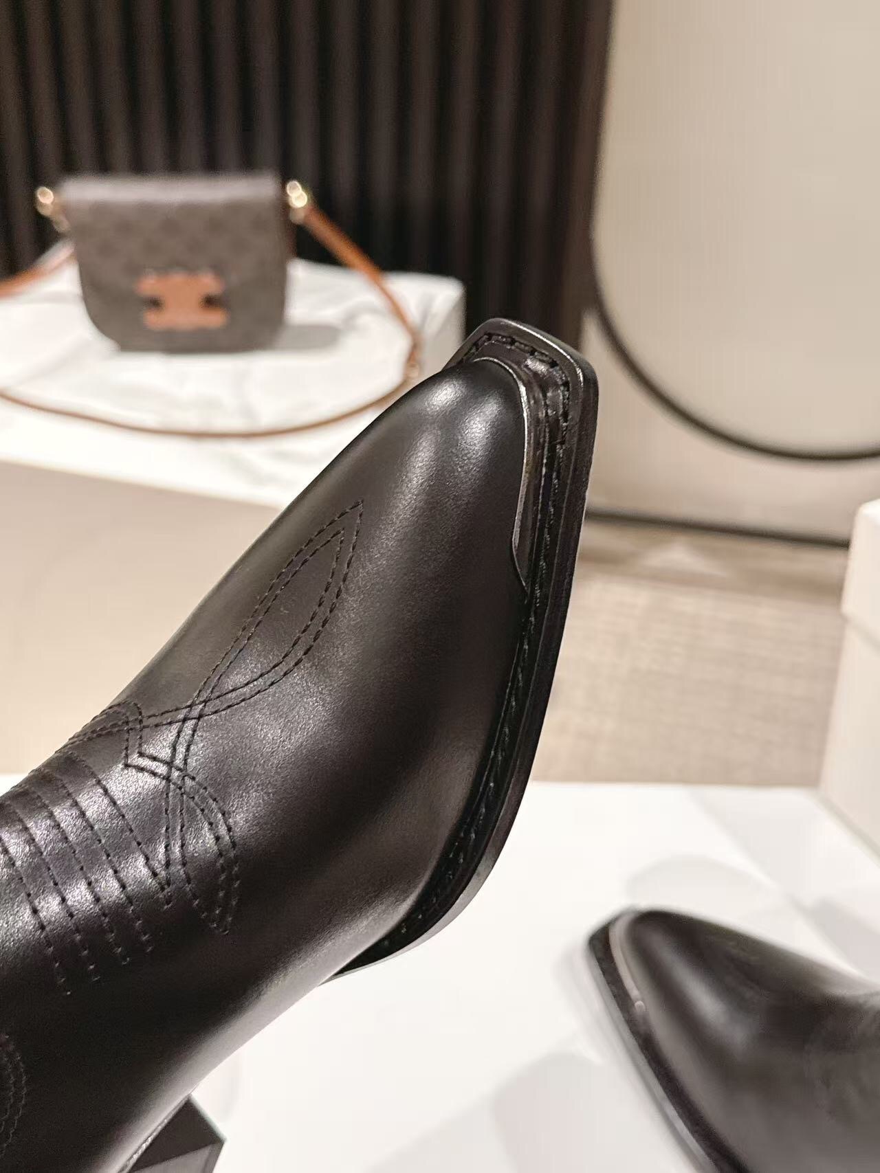 CELINE Fashion Boots Retro Style with Arch de Triomphe Logo - LY00440
