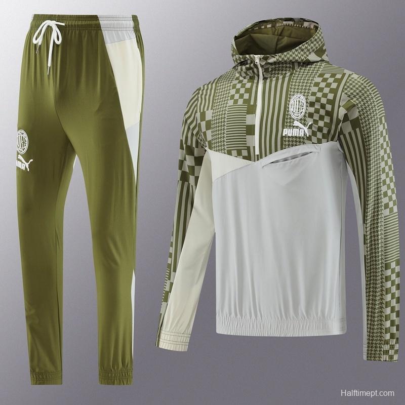 AC Milan Half Zipper Jacket+Long Pants S-2XL