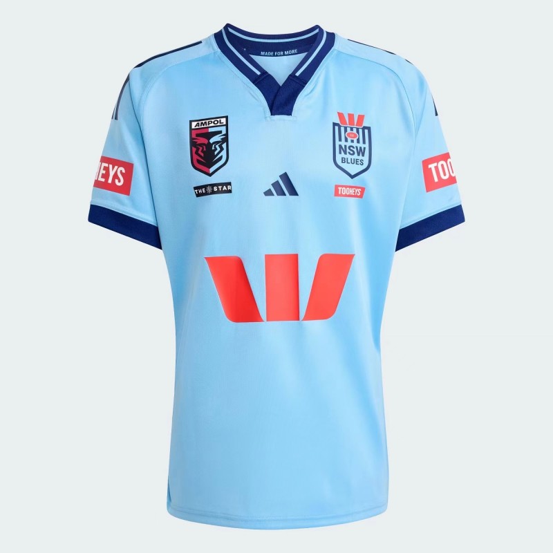2026 NSW Blues Sky Blue with Navy Trim  Jersey