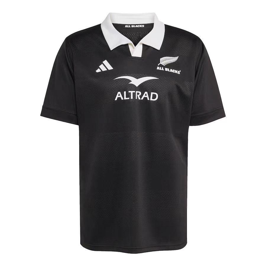 2026 New Zealand All Blacks Black with White Collar Jersey