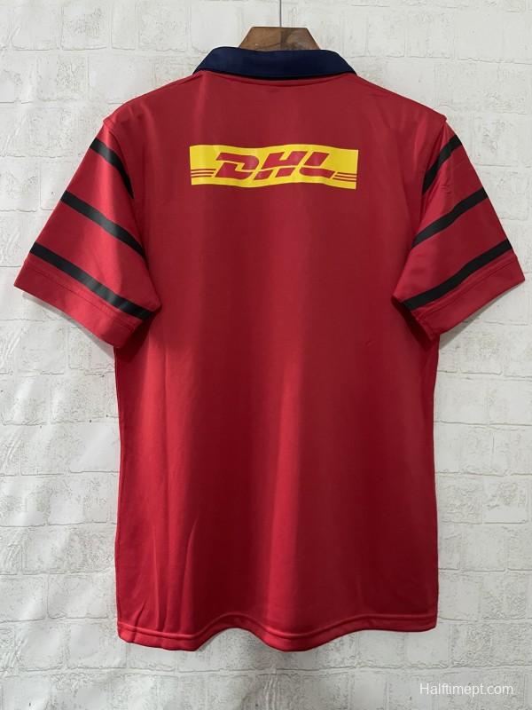 25/26 Munster Rugby Red with Navy and Grey Stripes Jersey