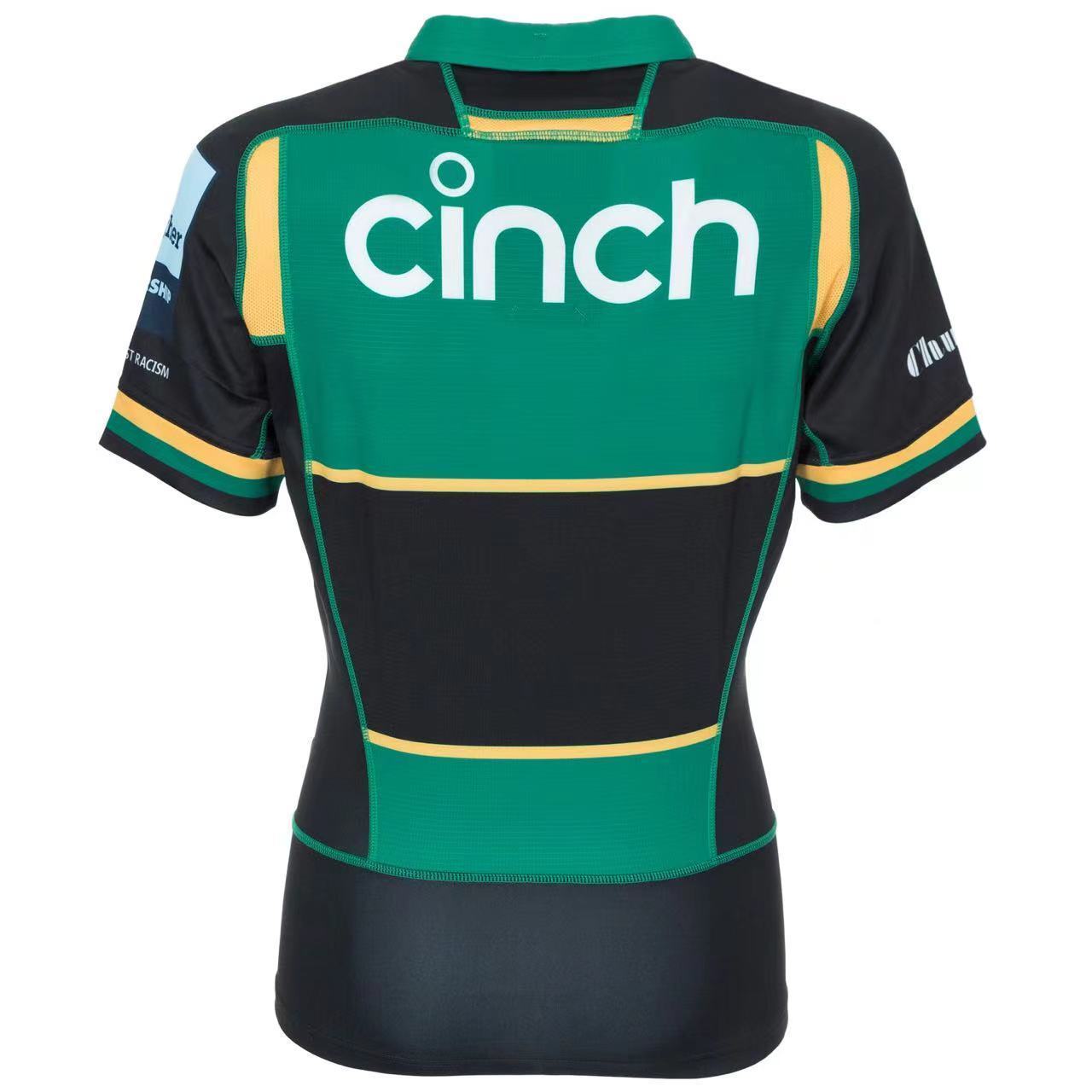 25/26 Northampton Saints Green with Black and Gold Hooped Jersey