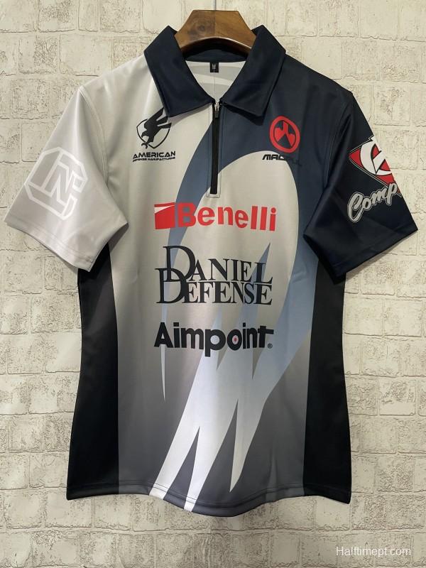 25/26 Shooting Sports Black and White with Abstract Pattern Shooting Jersey