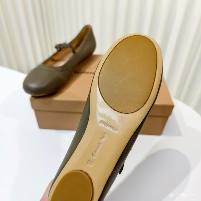 Gianvito Rossi Bohemian Style Flat Ballet Shoes 2025/SS