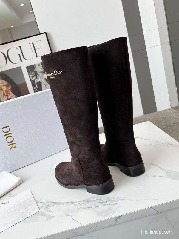 Dior 2025/ss Retro British Style Brogue New Knight Boots - LY00440