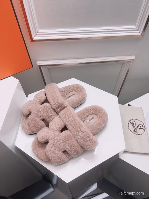 H Erijus Shoes 2025/SS Teddy Wool Slippers - LY00270