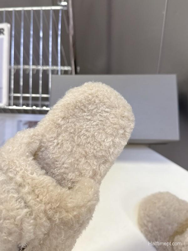 Balenciaga 2025 SS Couple Edition Coca-Cola Fur Slides - KFY00230