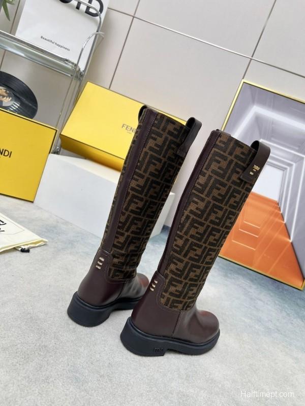 FENDI 2025/SS Fall/Winter Monogram Platform High-Top Boots - LY00400