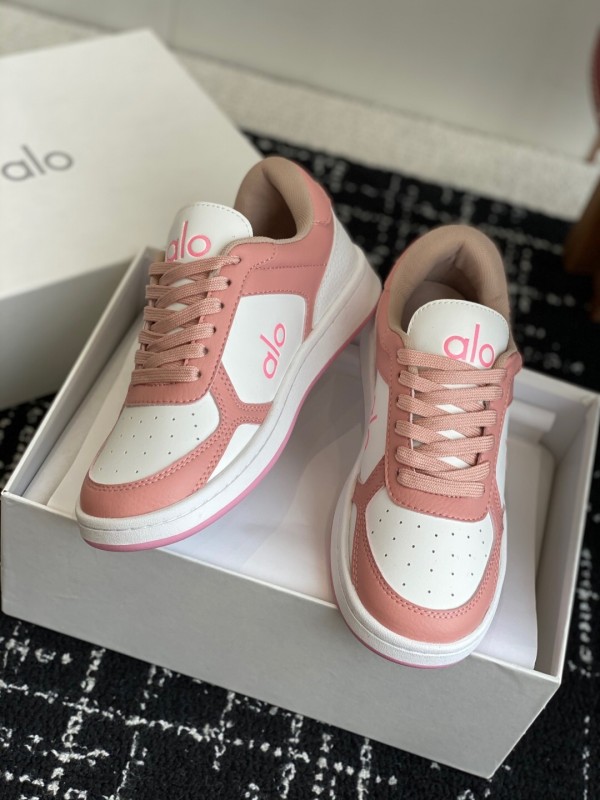 Alo 2025 SS Two-Tone White Sneakers Platform Comfort Casual Shoes - KFY00280
