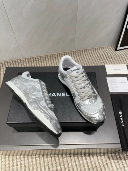 Chanel Silver Horn King II Casual Series Sports Shoes - KFY00330