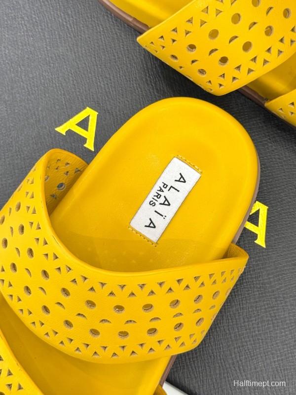 Alaia 2025 SS Hollow-Out Casual Sandals - KFY00260