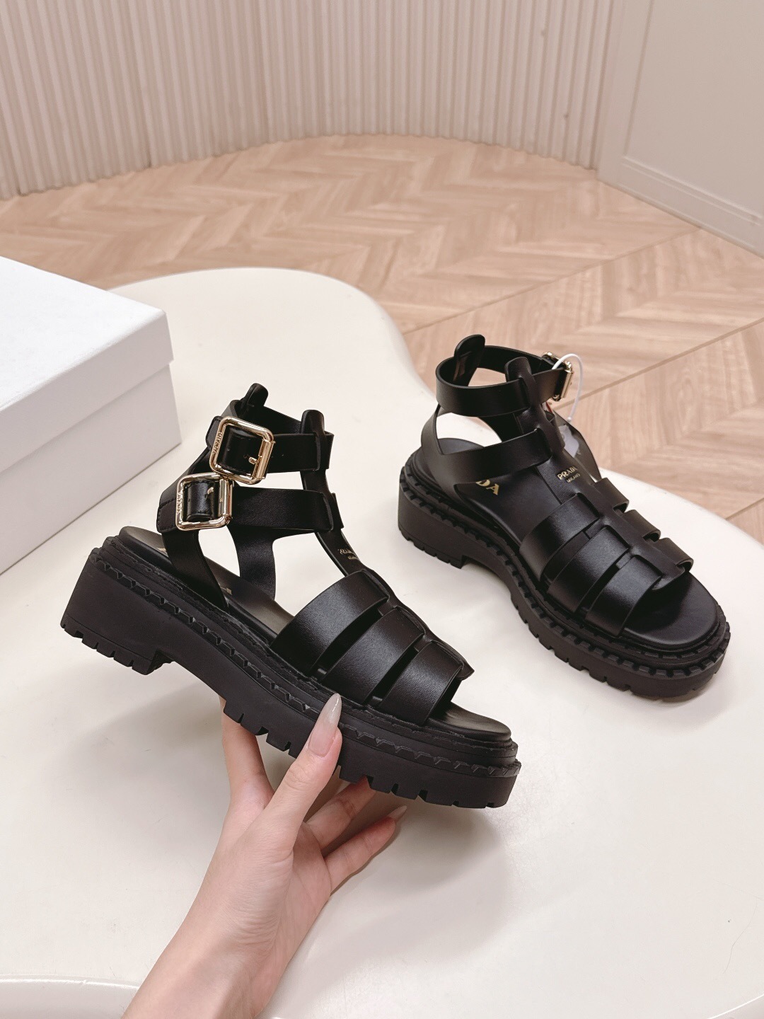 Prada Spring Summer 2025 High-Top Sandals Roman Platform - LY00300