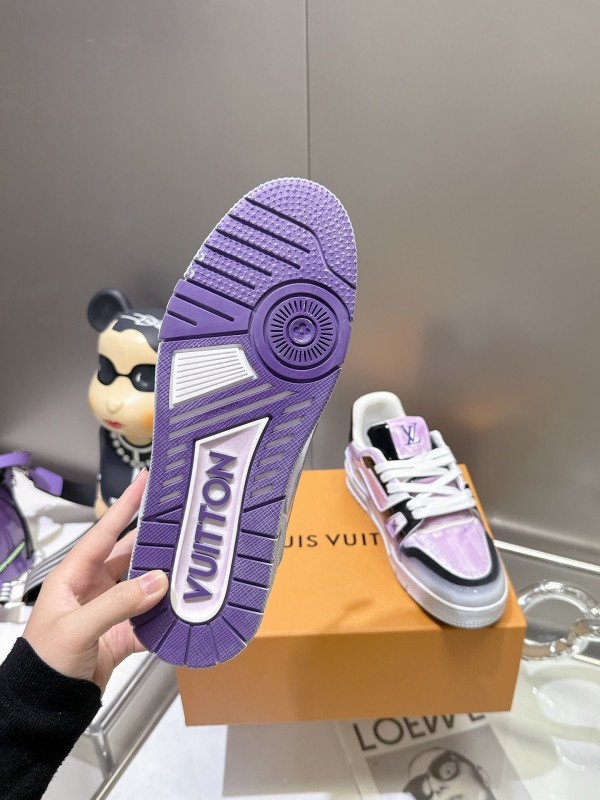 Louis Vuitton Trainer Basketball Series Cracked Ice Glue Process Sneakers - LY00490