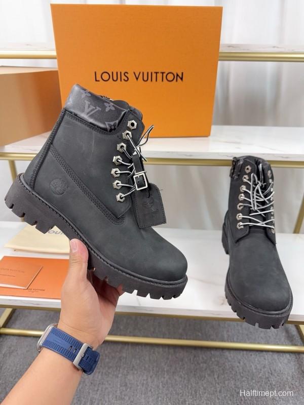 Timberland x LV Monogram Ankle Boots Waterproof Suede - LY00380