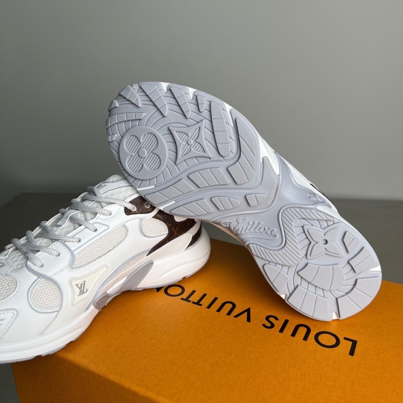 L v Olympia Round Toe Lace-Up Low Top Casual Lifestyle Shoes - YC