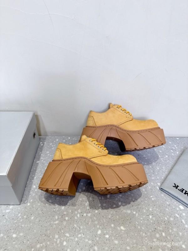 Smfk 2025 SS Collection Platform Derby Shoes with Thick Sole - LY00260