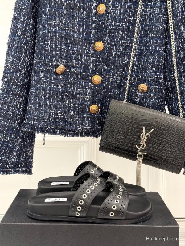 Alaia Spring Summer 2025 Hollow-Out Casual Sandals - KFY00260