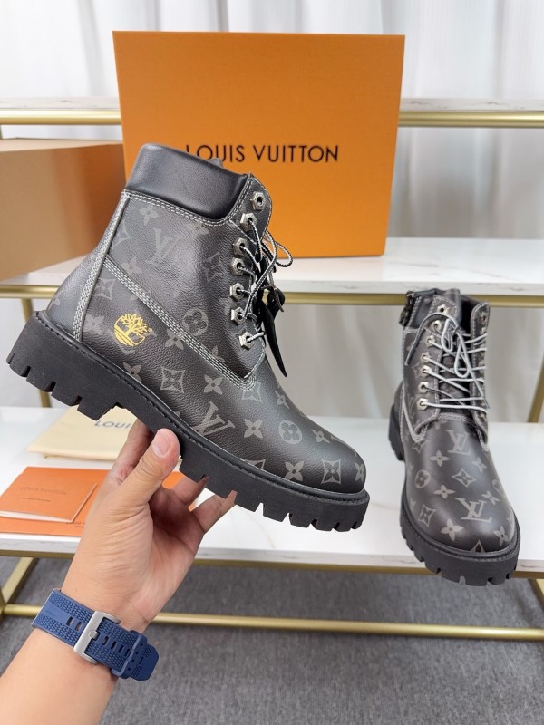 Timberland x LV Monogram Ankle Boots Waterproof Suede - LY00380