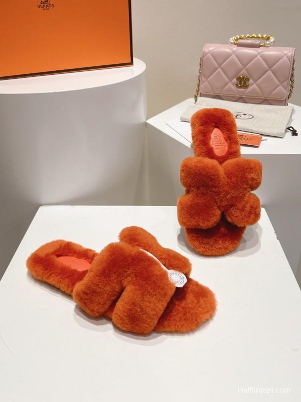 Hermès Fall/Winter 2025 Flat Wool Slippers - LY00240