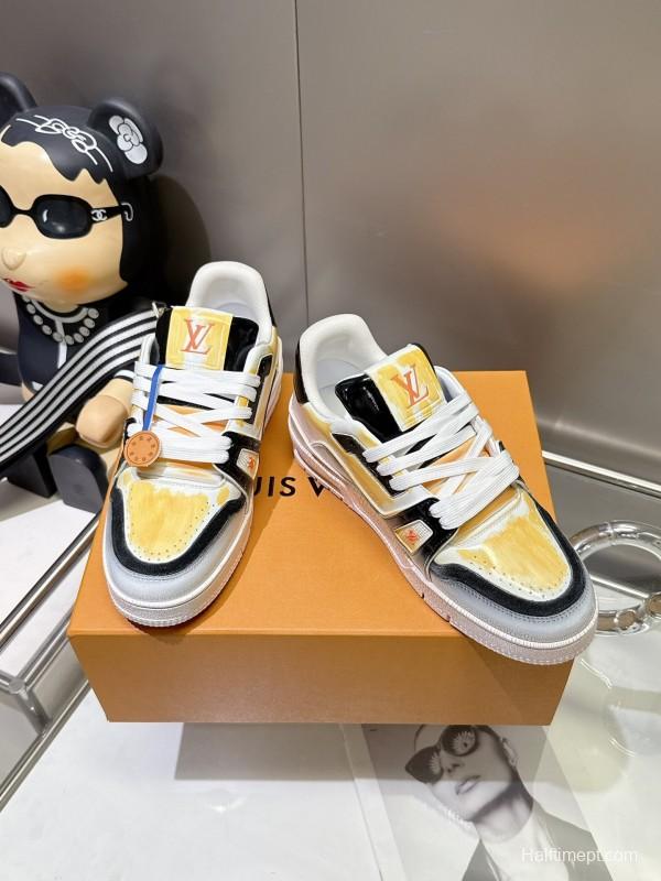 Louis Vuitton Trainer Basketball Series Crackle Glaze Process Sneakers - LY00490