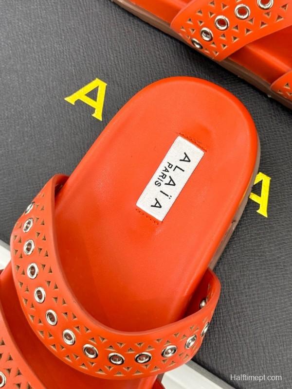 Alaia Spring Summer 2025 Laser-Cut Casual Sandals - KFY00260